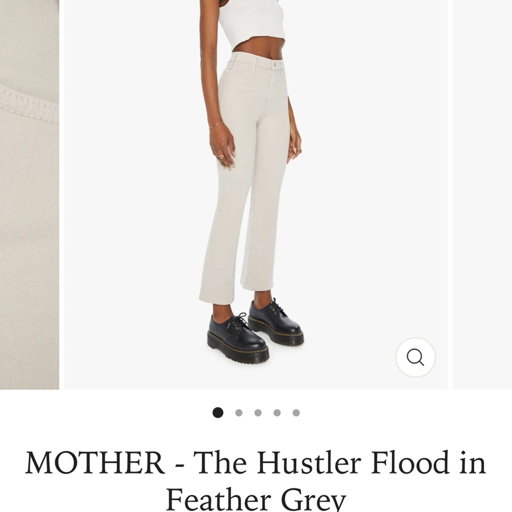 MOTHER Feather Grey Cropped Pants